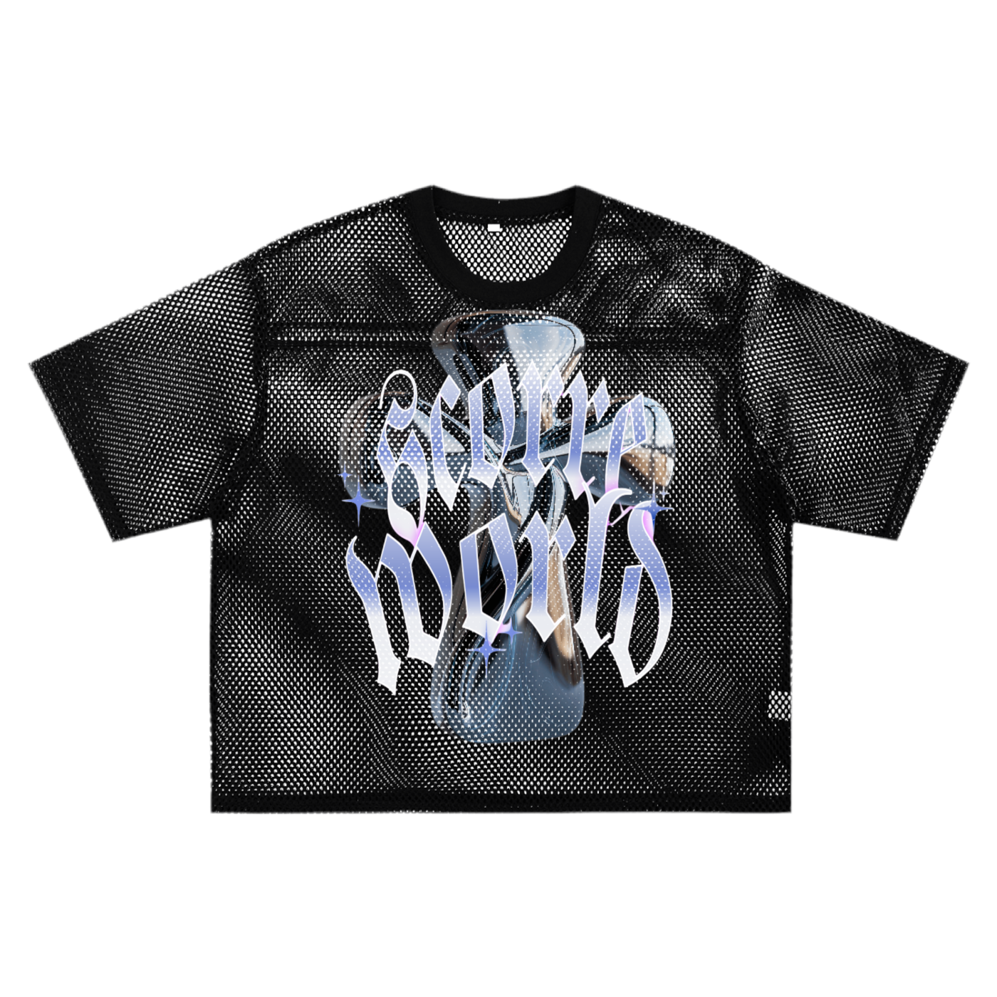 Triple Cross Boxy Net T-shirt