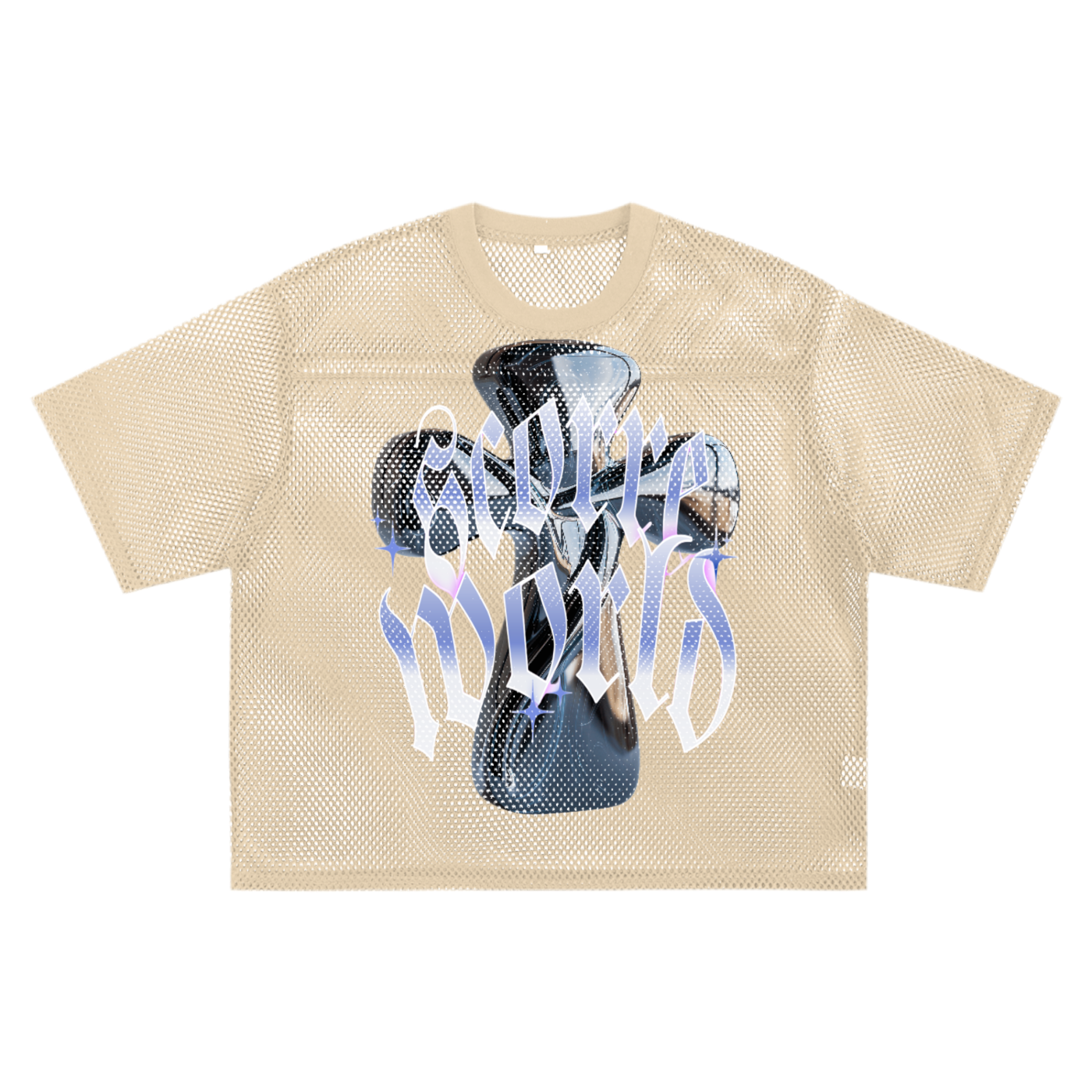 Triple Cross Boxy Net T-shirt