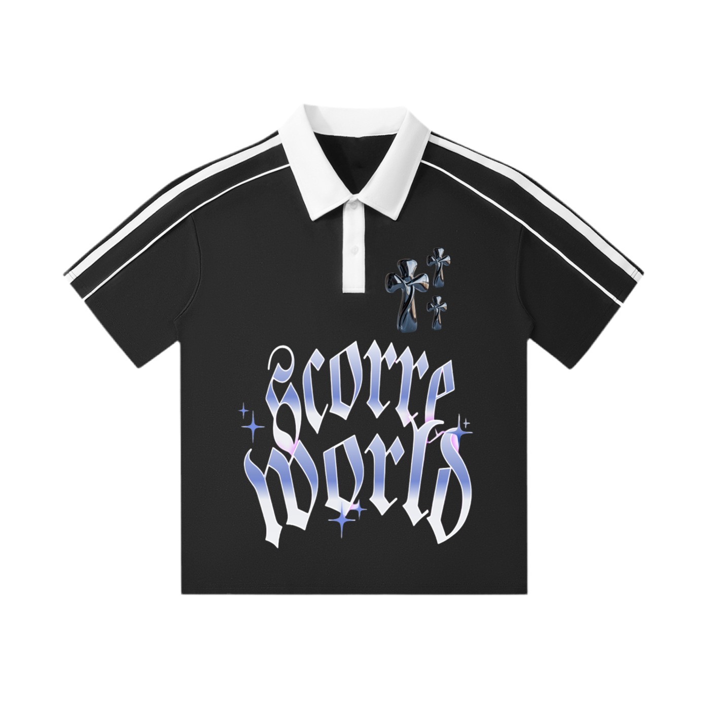 Triple Cross Short-Sleeve Polo Shirt