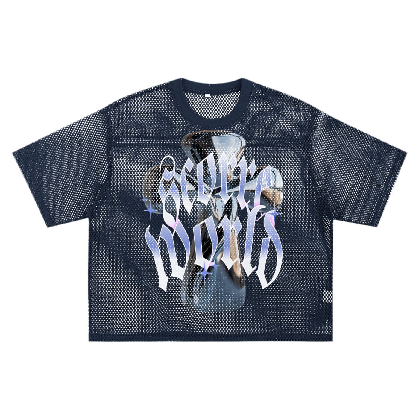 Triple Cross Boxy Net T-shirt