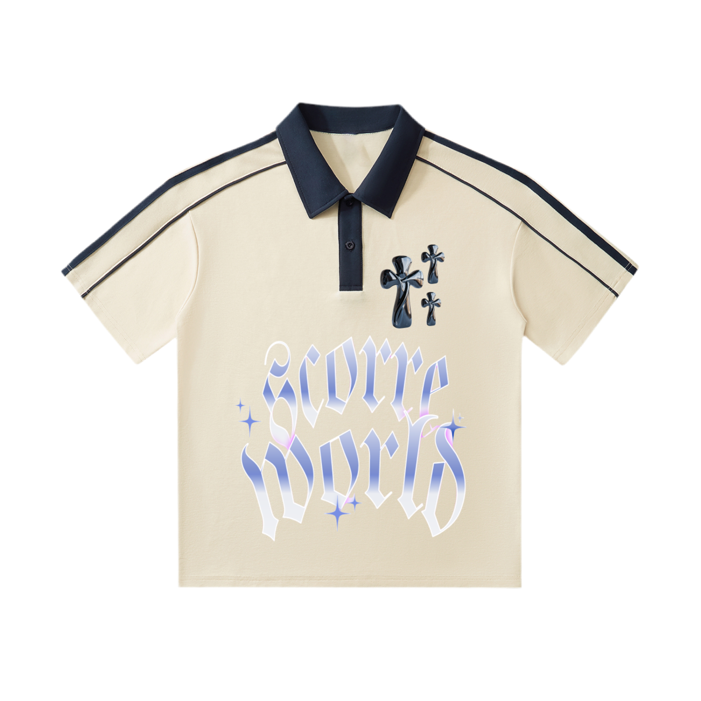 Triple Cross Short-Sleeve Polo Shirt