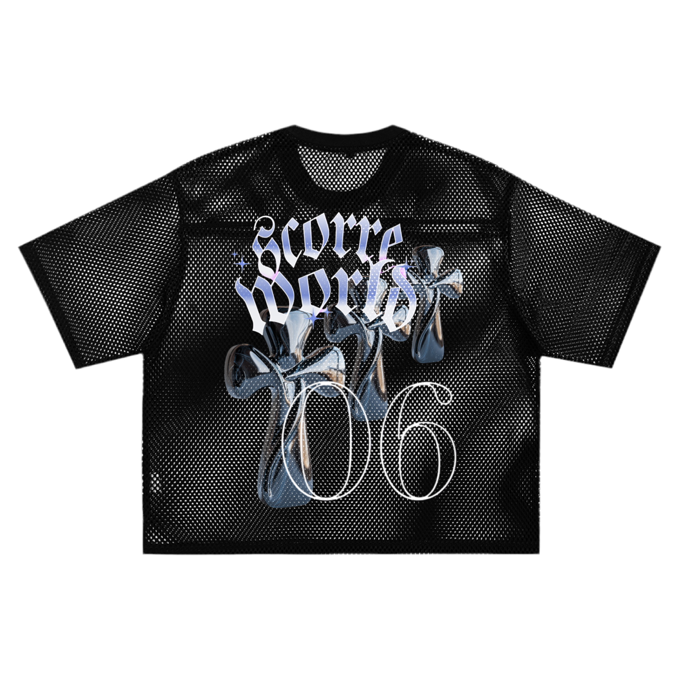 Triple Cross Boxy Net T-shirt