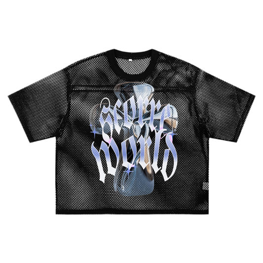 Triple Cross Boxy Net T-shirt