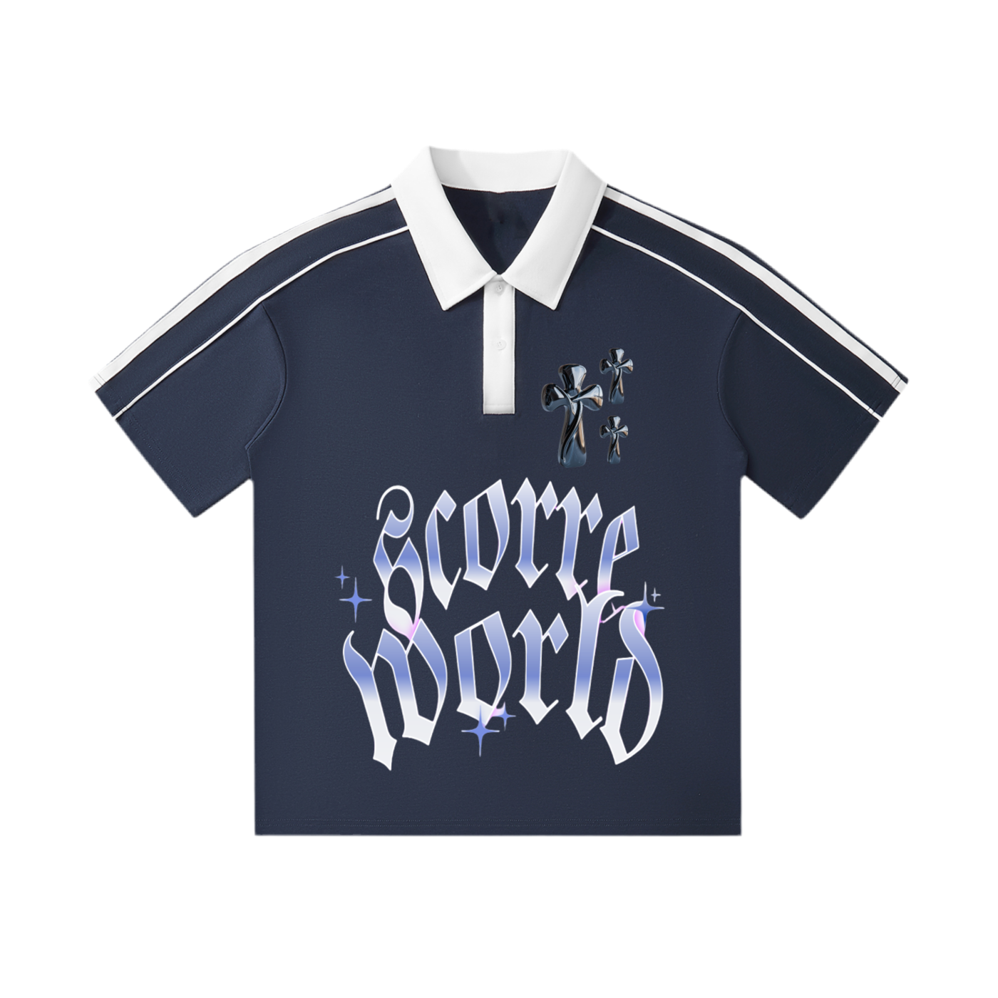 Triple Cross Short-Sleeve Polo Shirt