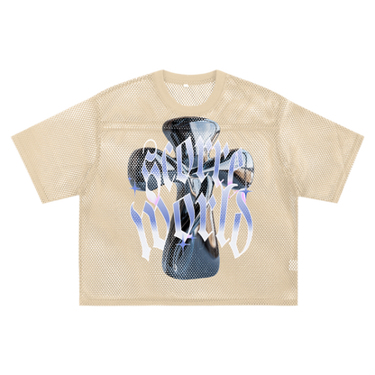 Triple Cross Boxy Net T-shirt