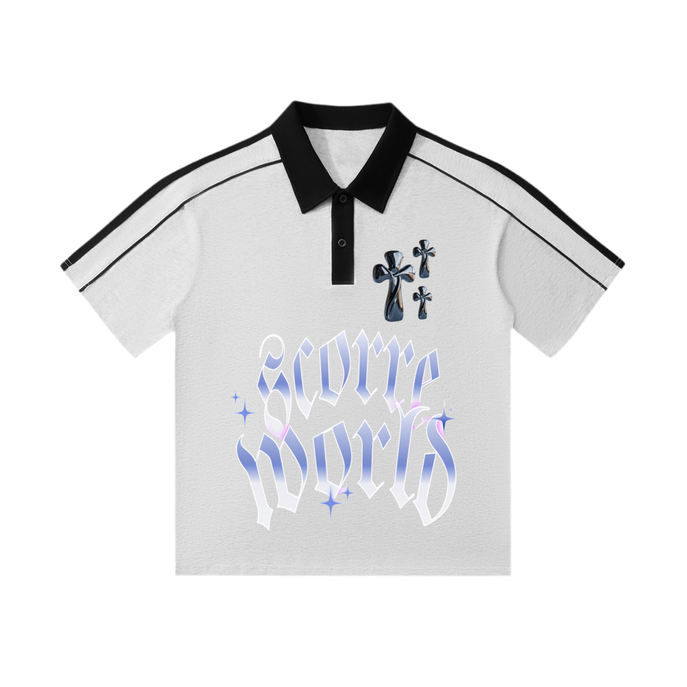Triple Cross Short-Sleeve Polo Shirt