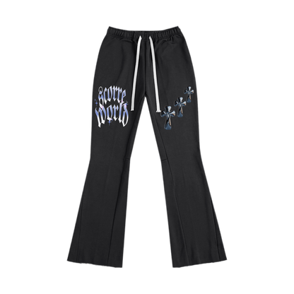 Triple Cross Flared Sweatpants