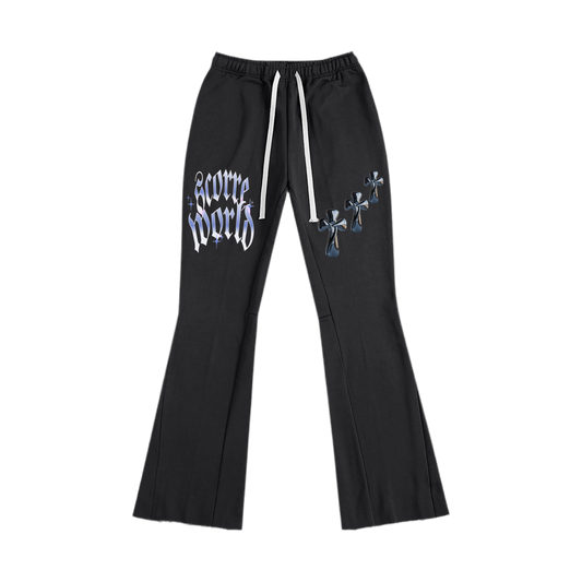 Triple Cross Flared Sweatpants