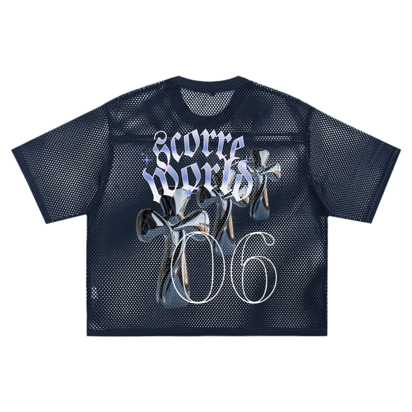 Triple Cross Boxy Net T-shirt