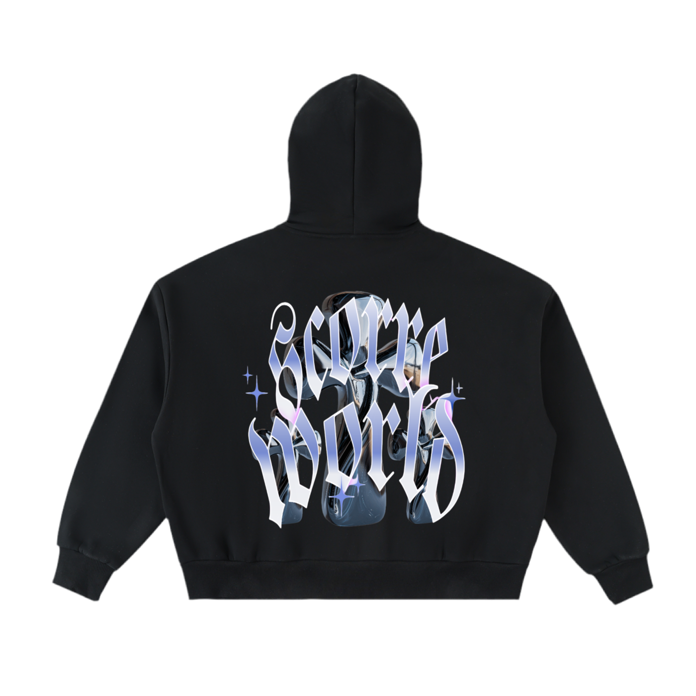 Triple Cross Full-Zip Boxy Hoodie