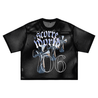Triple Cross Boxy Net T-shirt